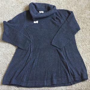 Black Heather Style and Co Cowl Neck Tunic Sweater Size 2x